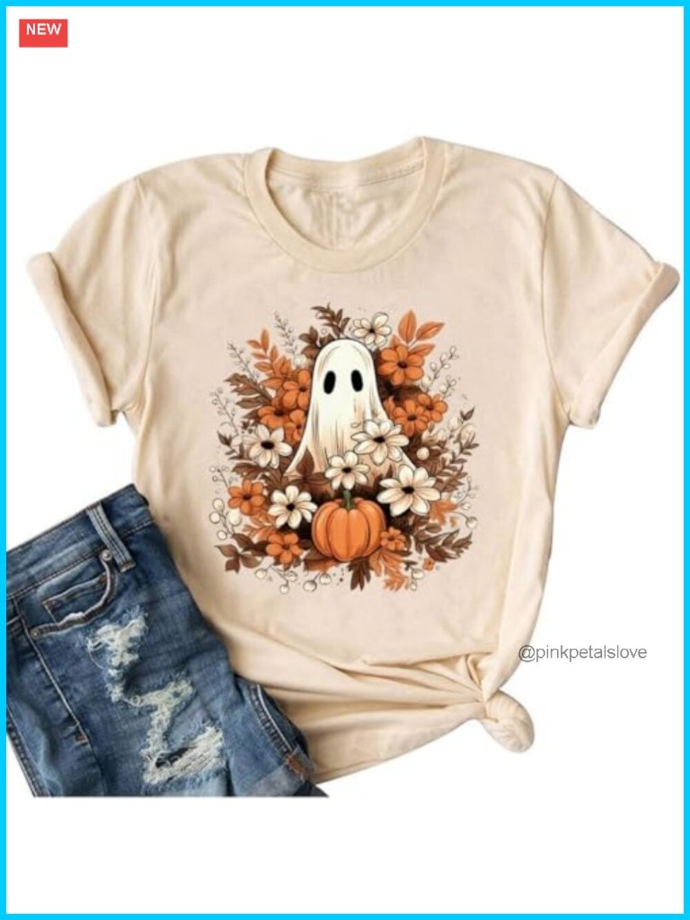 Women Halloween Pumpkin Graphic T Shirt Short Sleeve Cotton Blend Fall Tee
